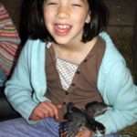 SONY DSC Miriam with a chick